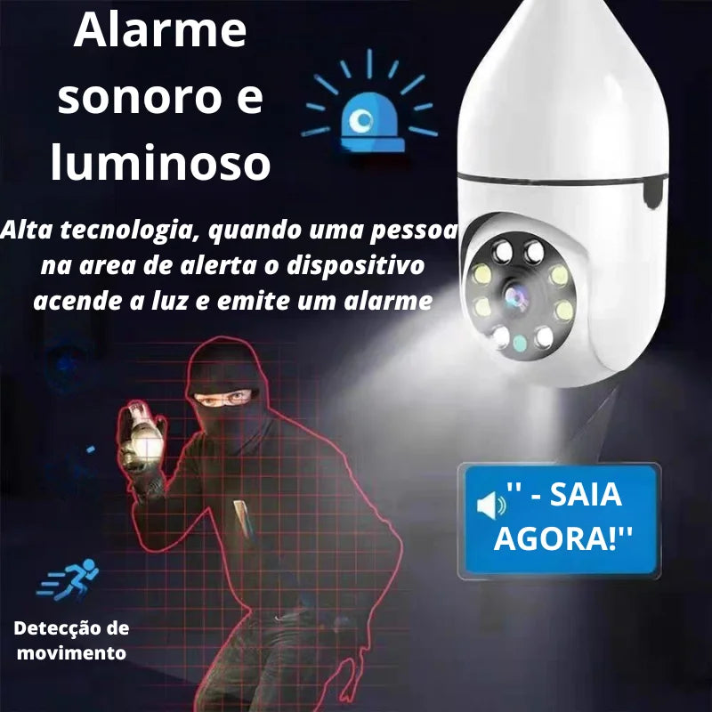 Câmera Lâmpada ShieldVision – Segurança Inteligente e Discreta para sua Casa ou Trabalho