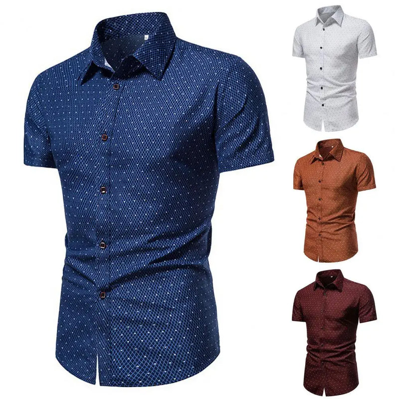 Camisa Masculina Slim Fit de Verão – Elegância e Conforto para Todas as Ocasiões