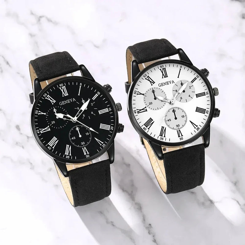 Conjunto de Relógios Casuais e Elegantes para Casais - DuoElegance Timepieces