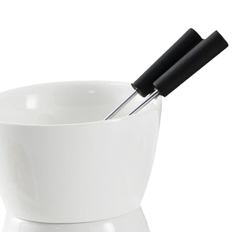 Chocolate Fondue Pot em Porcelana - O Toque Perfeito para Jantares e Festas!