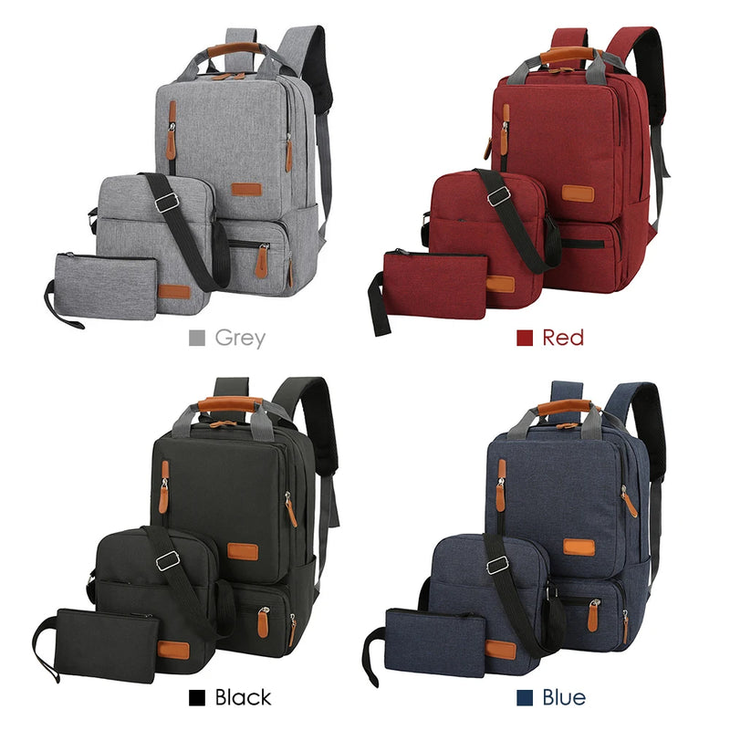 Conjunto de Mochila, Bolsa e Bolso Pequeno para o Dia a Dia - UrbanPro 3-in-1 Travel Backpack Set