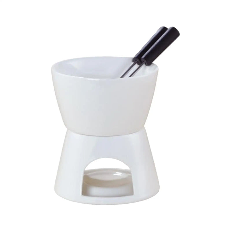 Chocolate Fondue Pot em Porcelana - O Toque Perfeito para Jantares e Festas!