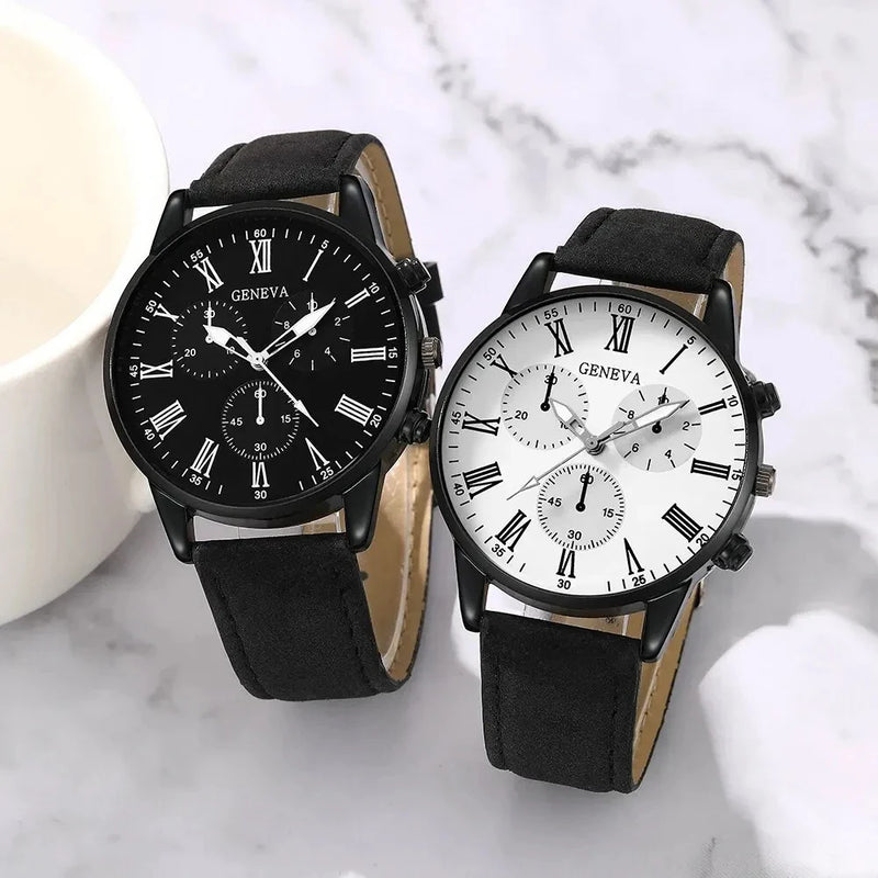 Conjunto de Relógios Casuais e Elegantes para Casais - DuoElegance Timepieces